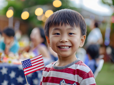 Child at Outdoor Celebration