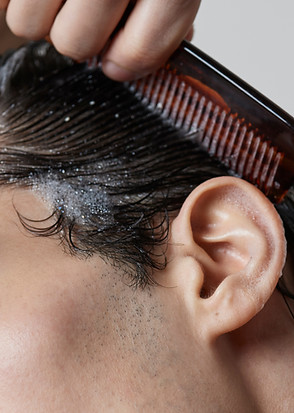 Hair grooming closeup