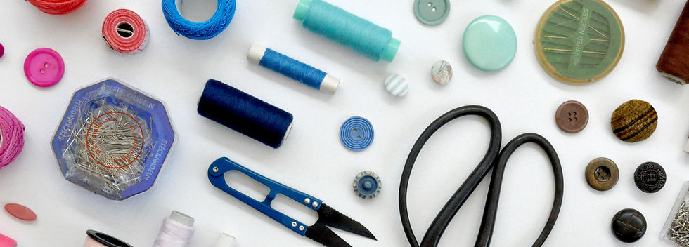 Fournitures de couture (vue à plat)