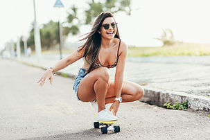 Girl on a Penny Board