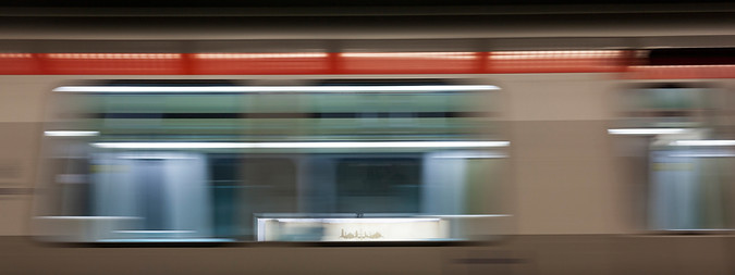 Fast Passing Subway Train