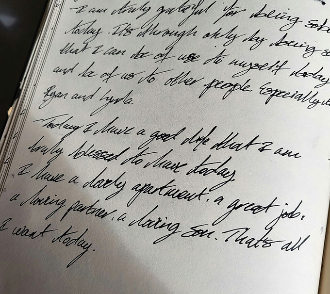 Handwritten Journal Entry