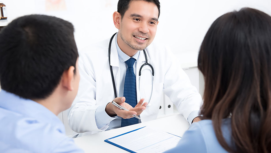 Male doctor giving advise