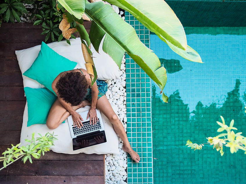 Working by the Pool