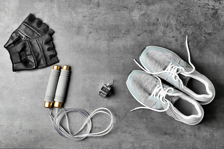 Fitness Equipment Flatlay