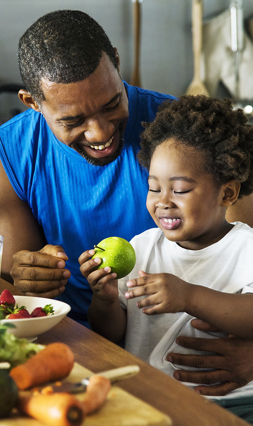 Father And Child Cooking