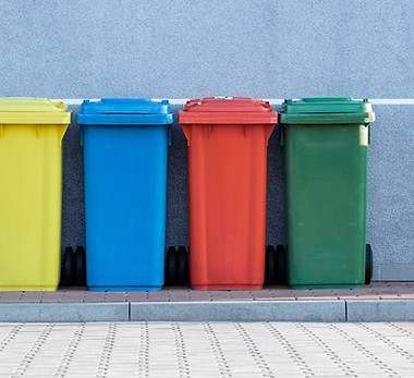 Colorful Garbage Bins