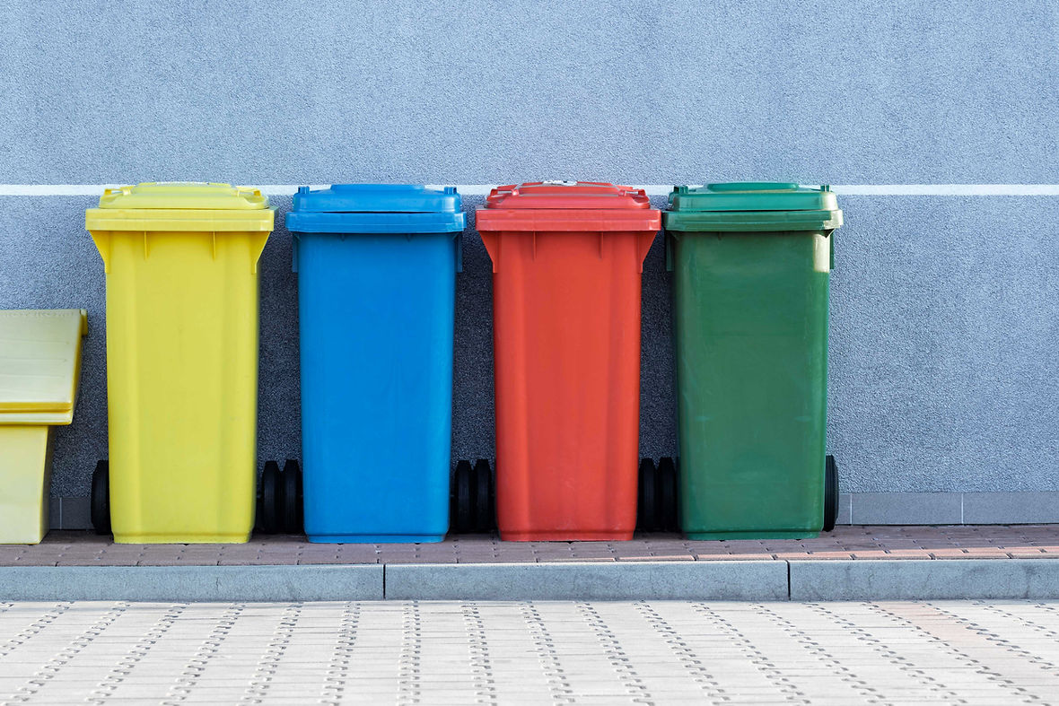 Colorful Garbage Bins