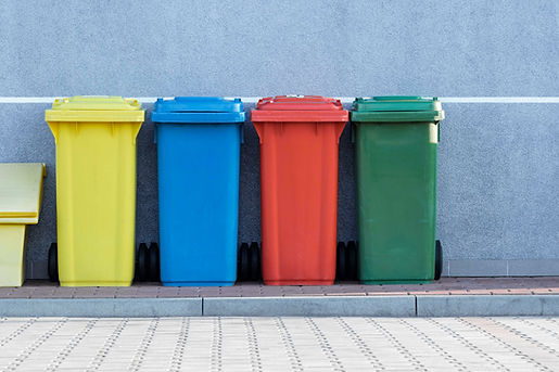 Colorful Trash Bins