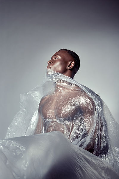 Man Wearing Plastic