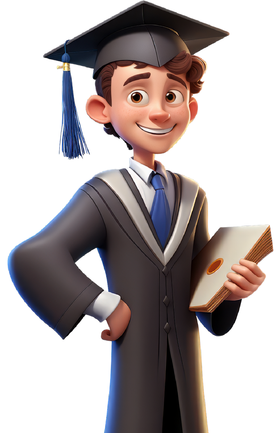 Smiling Graduate Character