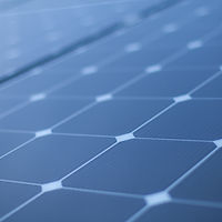 Nahaufnahme von Solarzellen