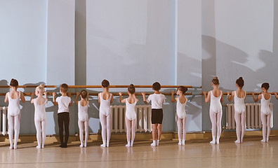 Young Dancers in Ballet Class