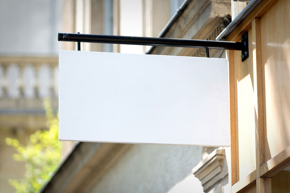 Blank Store Sign