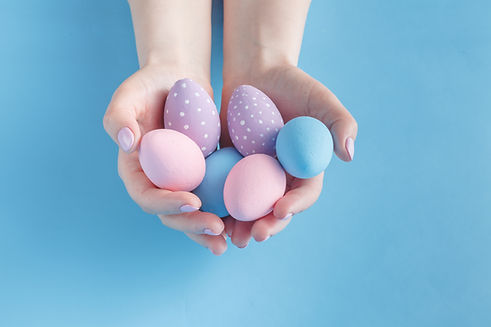 Pastelfarvede påskeæg