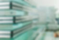 Sheets of Factory manufacturing tempered clear float glass panels cut to size