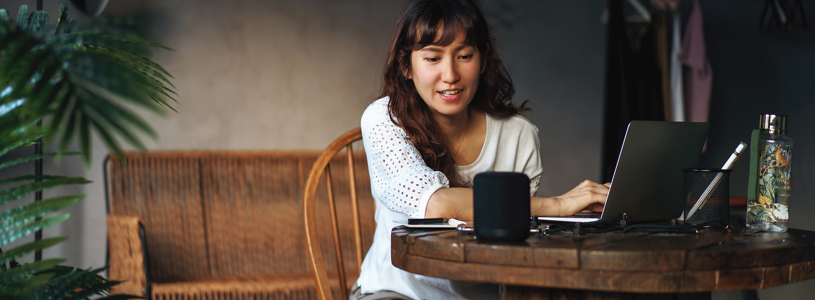 Woman Using Laptop