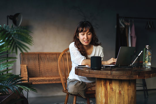 Vrouw met laptop