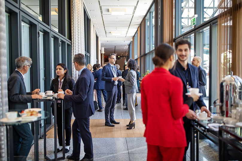 Business professionals at corporate networking event Fox Valley Wisconsin