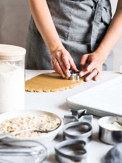 Woman Baking Custom Cookies