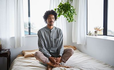 Meditating on Bed