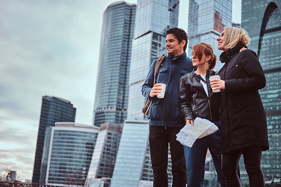 Tourists at Moscow City