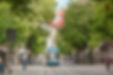Tram in street
