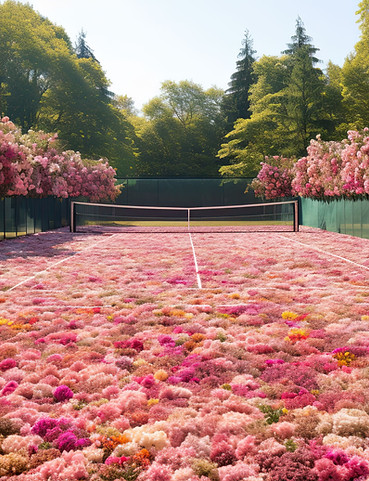 Floral Tennis Court