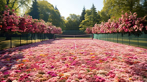Blooming Tennis Court