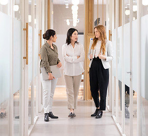 Colleagues in Hallway