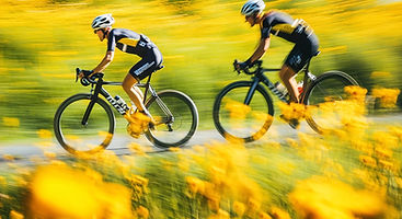 Ciclistas en Flower Field