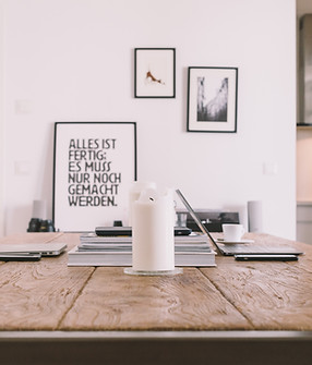 Wood Table Work Space