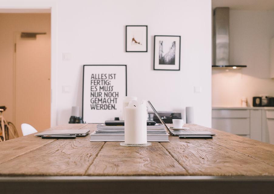 Wood Table Work Space