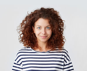 Young Woman with Curly Hair