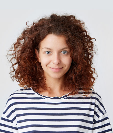 Young Woman with Curly Hair