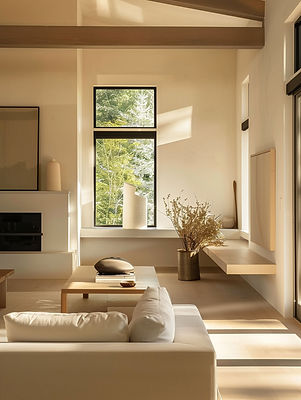 Sonnendurchflutetes Wohnzimmerdekor