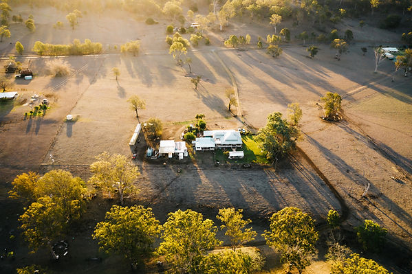 Aerial View of Farmhouse