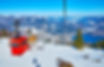 Skiing on the mountain wih lake view