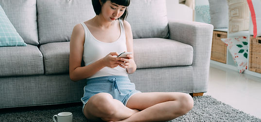 Person Staring at Smartphone