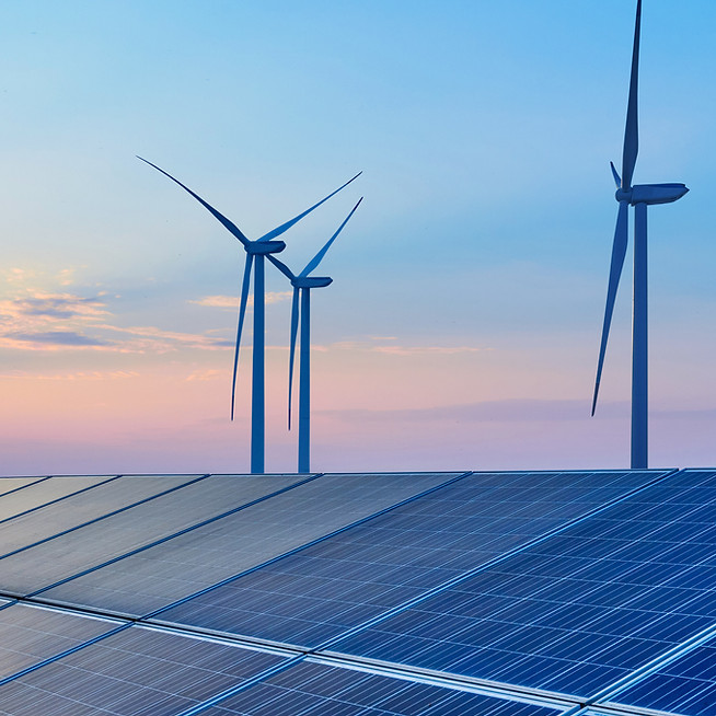 Solar Panels And Turbines