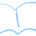 Blue Sketched Open Book