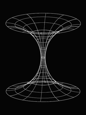 Reloj de arena con estructura alámbrica 3D