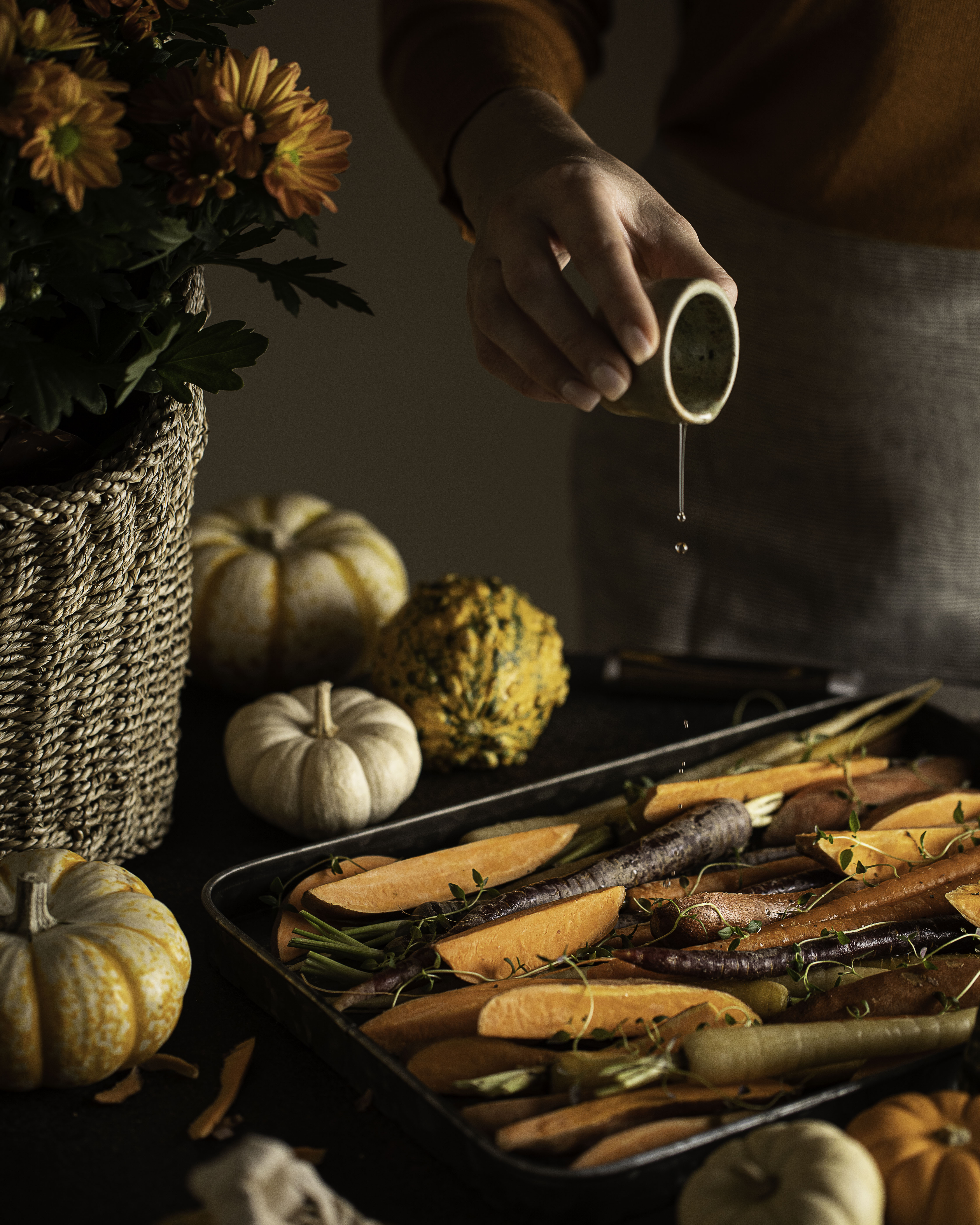Arranged Food and Objects