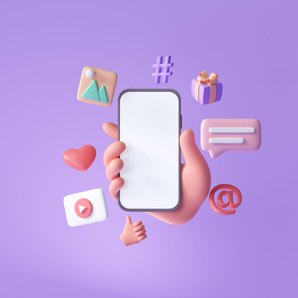 Hand met smartphone