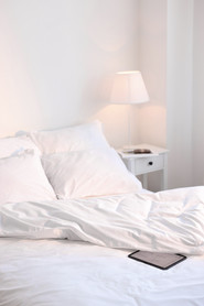 Biancheria da letto bianca