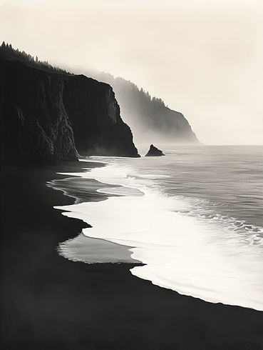 Misty Coastal Cliffs