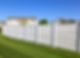 New and contemporary white vinyl fence