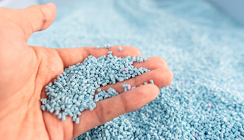 Blue Plastic Granules