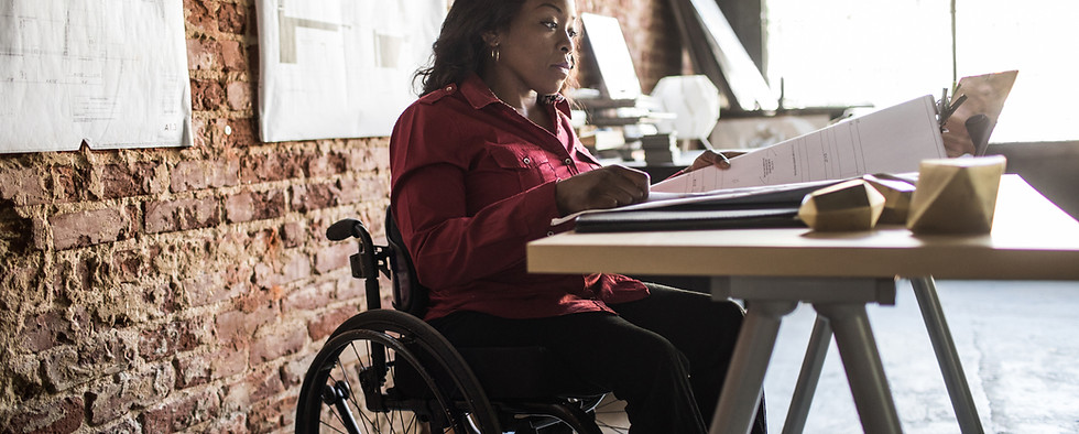 Businesswoman Working at Desk
