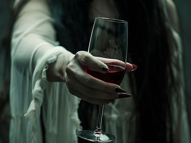 Hand with wine glass